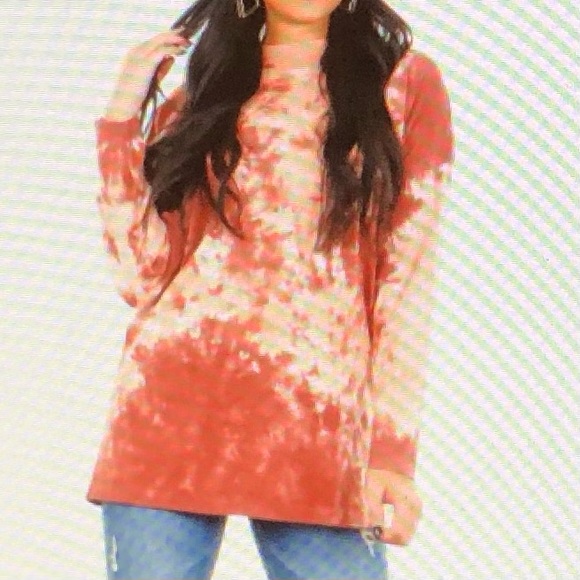 Free People Be Free Cabernet Combo Tie-Dyed Tee S - Picture 2 of 11